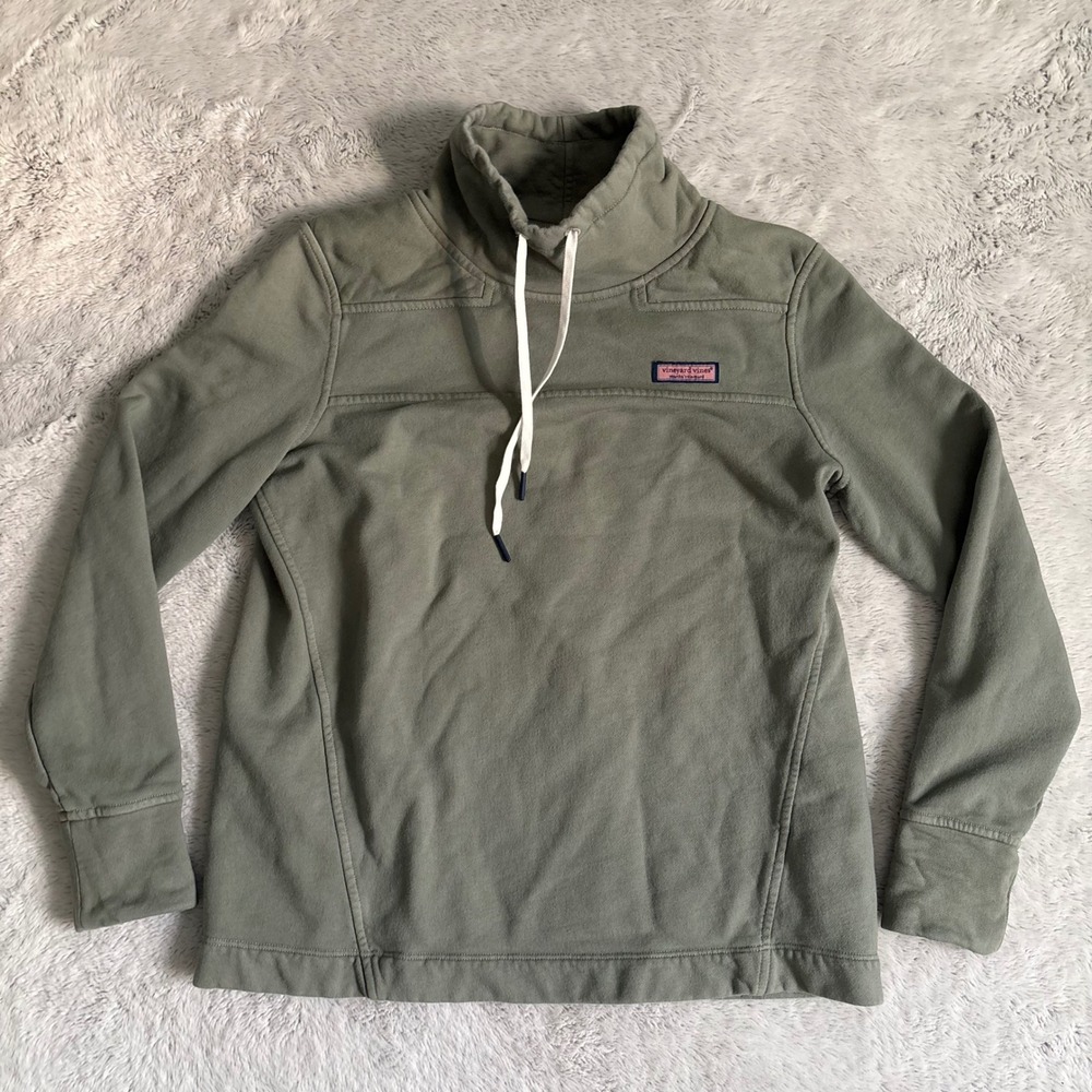 Vineyard Vines‎ Shep Shirt Funnel Neck Women XS Green Pullover Sweatshirt Preppy